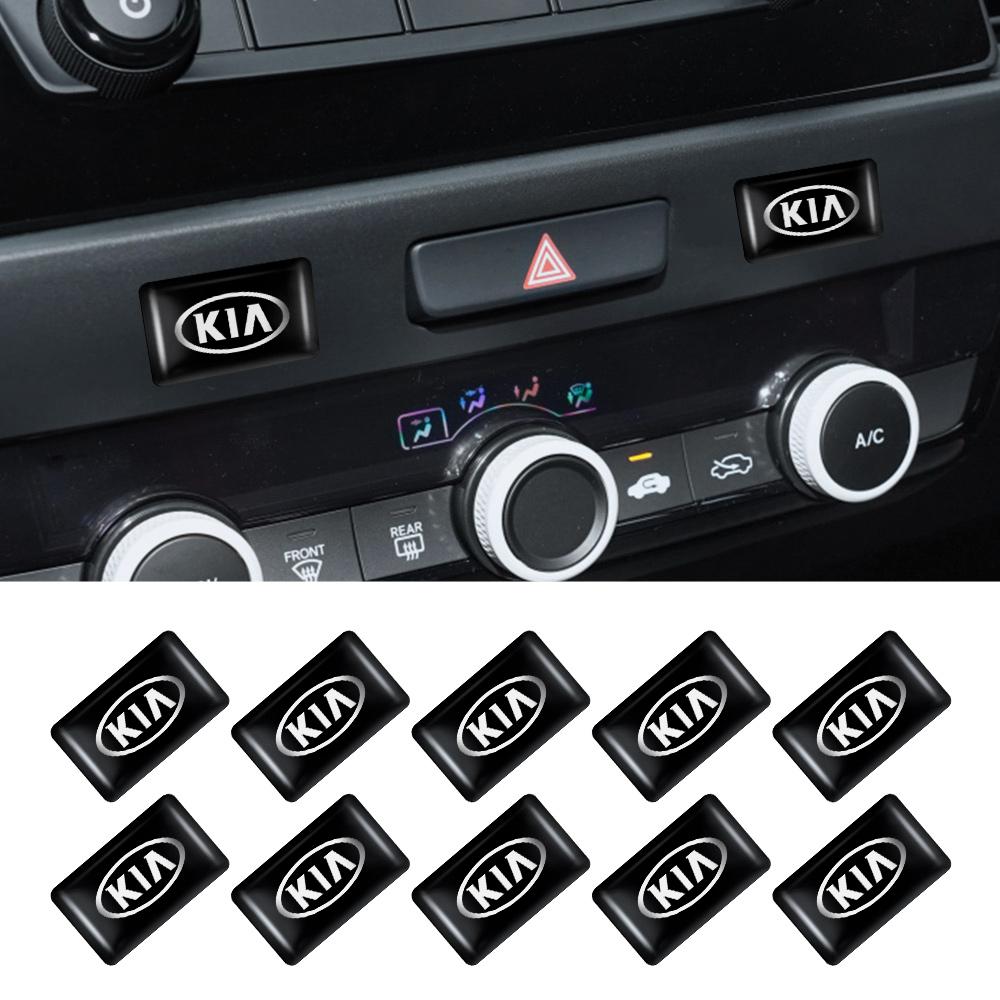 CAUWZ1 10/20/50Pcs 3D Epoxy Resin Emblem Stickers Decals For Kia Picanto Sportage Sonet Cerato Soul Sorento Rio Ceed Niro Ray Carnival
