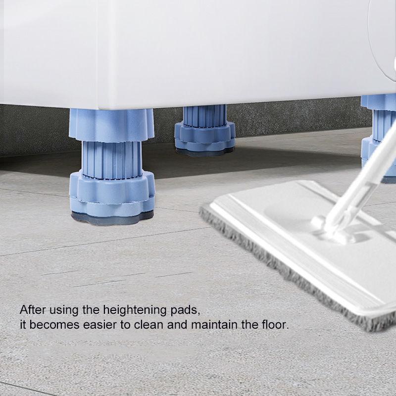 Universal Washing Machine & Refrigerator Anti-Slip Shockproof Base Adjustable Height Stand Anti-Vibration Noise Reduction Feet Moisture-Proof Durable