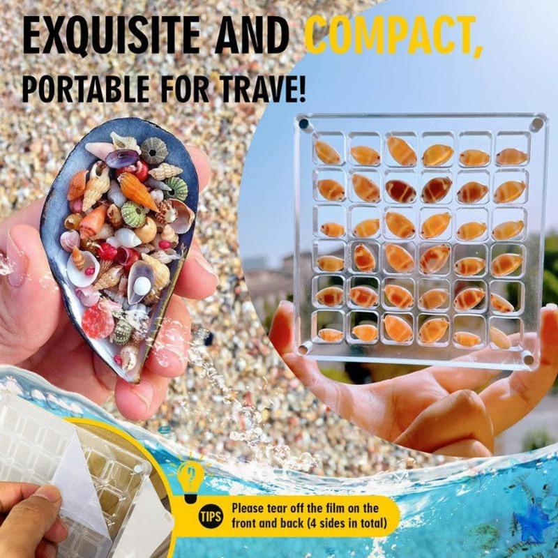 1PC New Creative Acrylic Transparent Shell Storage Box Seaside Stone Small Shell Collection Magnetic Storage Display Box