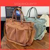 Cord-Schultertasche für Damen, große Kapazität, mit Reißverschluss, für den täglichen Gebrauch