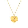 Niche Light Luxury Titanium Steel Three-Dimensional Hand Hug Love Pendant Collarbone Chain Jewelry Plated 18 Real Gold Necklace Jewelry P029