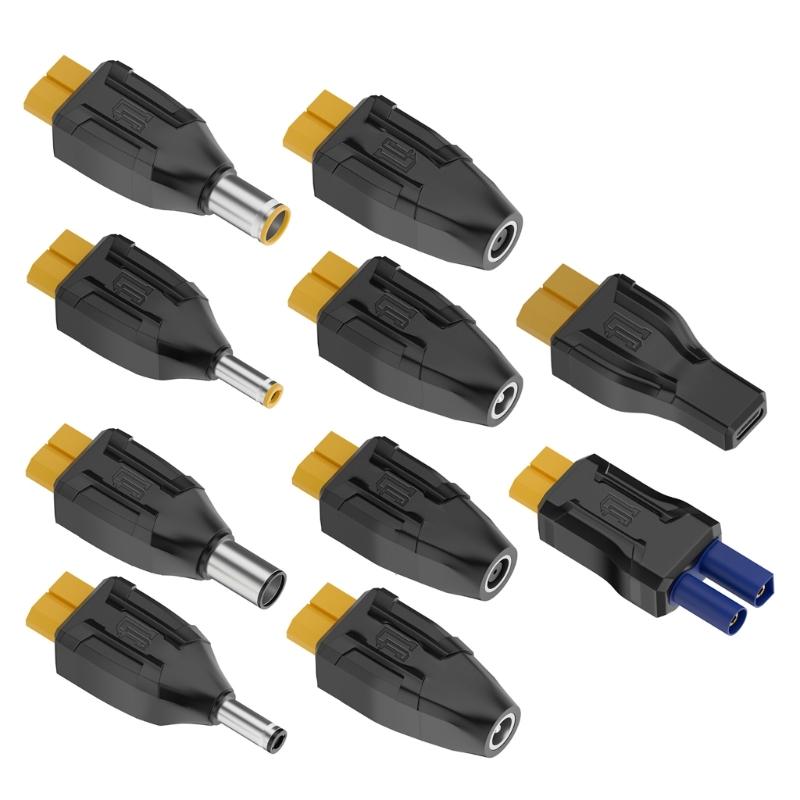 XT60 Female Conversion Head Convert To Type C and Multiple DC5521 5525 7909 Connectors Adapter for UAV Laptops