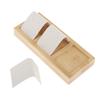 Bamboo Wooden Drop Earrings Ear Studs Display Rack Organizer 1 Slot White