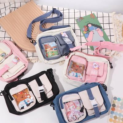 Taschen Transparent Schultertasche Ballett Stil Schüler Umhängetasche Harajuku Kleine Quadratische Tasche Mädchen