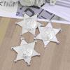 12pcs Plastic Deputy Sheriff Hexagonal Star Badges Personalized Officer Name Tags Brooch for Law Enforcement Officer Costume