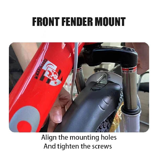 2pcs Bicycle Fenders Splash Fender Guard Set Mountain Bike Rear Front Mudguard Cycling Riding Accessories For 20/22/24/26 Inch