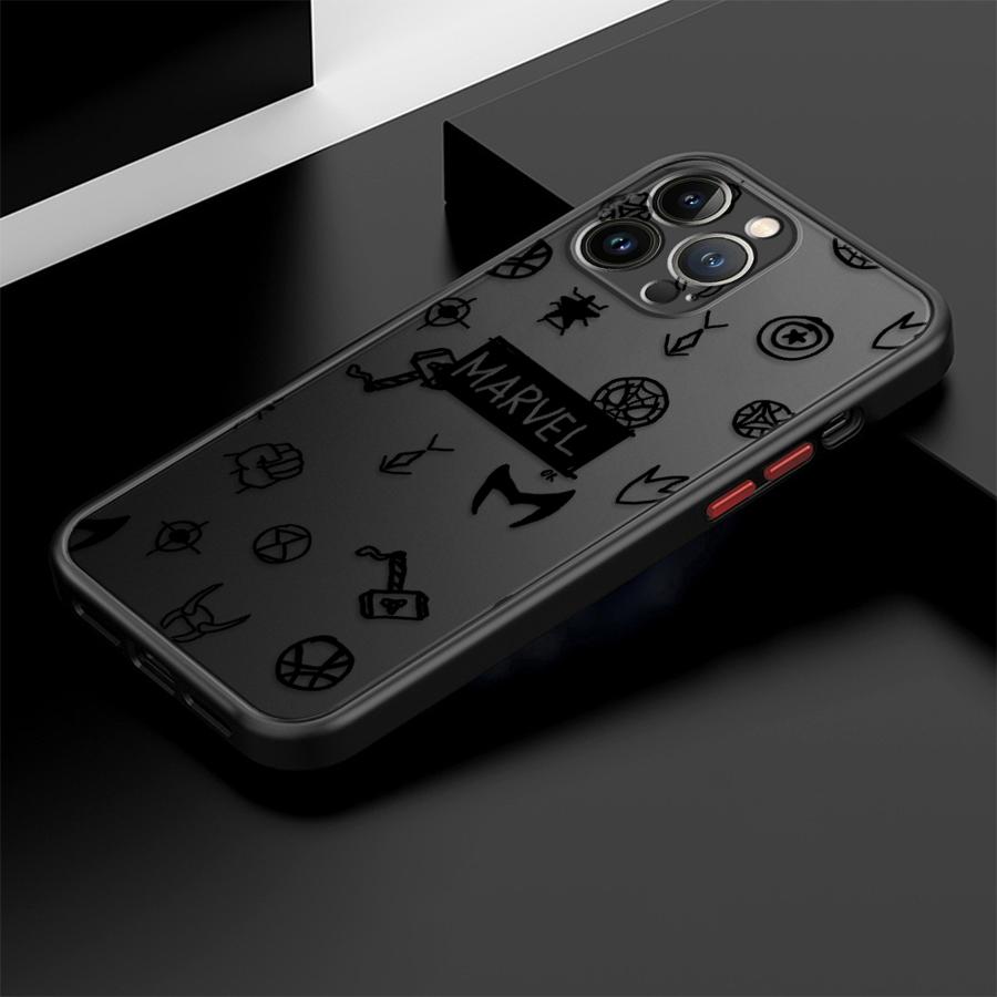 Back Phone Cover Case for iPhone 17 Pro Max 16 Plus XS XR 11 14 17e 12 13 Mini Air 15 7 8 SE Marvel Hero Logo