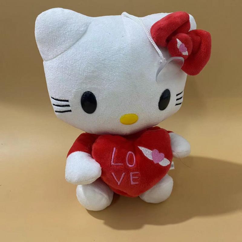 Cute HEllo KITTY KT Cat Hug Strawberry Love Cat Doll Toy