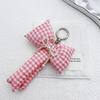 Elegant Bows Keychains for Women Cute Bowknot Beaded Keyring Charm Aesthetic Phone Chain Accessories Key Chain