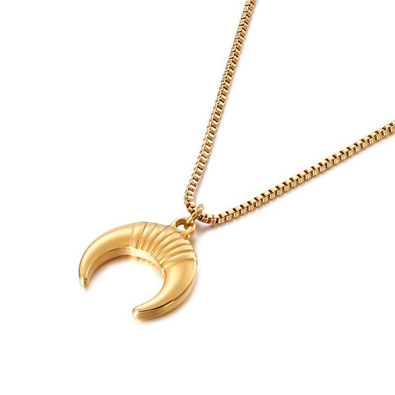 Jewelry Islamic Religious Jewelry What Makes You Different, Makes You Beautiful Satellite Link Crescent Moon Necklace