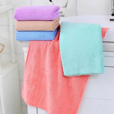 Toalha de Banho Macia de Coral Fleece Espessado - Absorvente, Cor Sólida, Perfeita para Adultos.