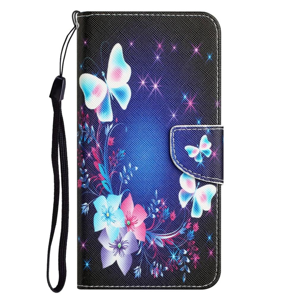 Leather Flip Phone Case For Samsung Galaxy A12 A22 A22S A32 A34 A52 A52S A54 5G Cat Butterfly Painted Wallet Card Holder Cover