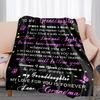 Cozy & Warm Flannel Throw Blanket - Letter To Granddaughter, Soft Micro Fleece, Perfect for Couch, Bed, Office, and Travel - Versatile All-Season Gift
