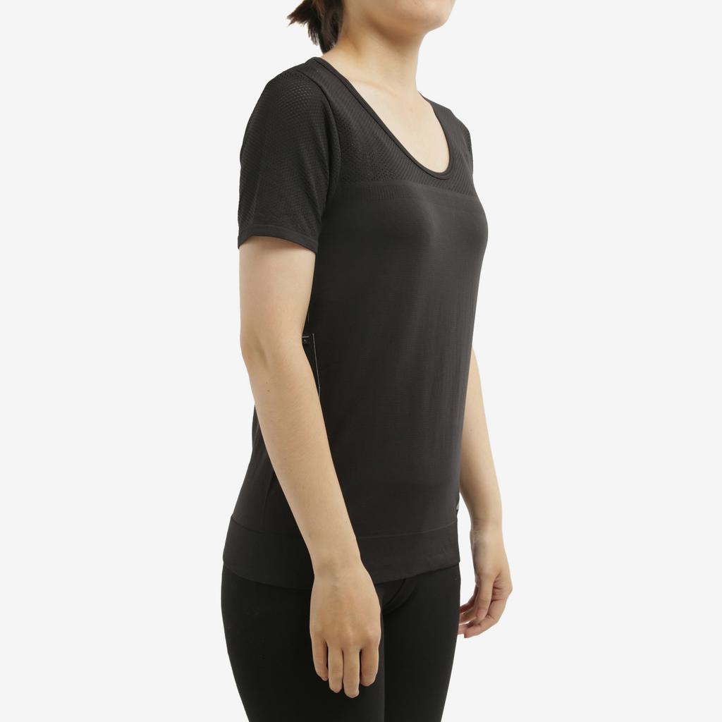 Nike Training Loose Knit Crew Neck Short Sleeve T-Shirt Women Tops Black BQ9552-010