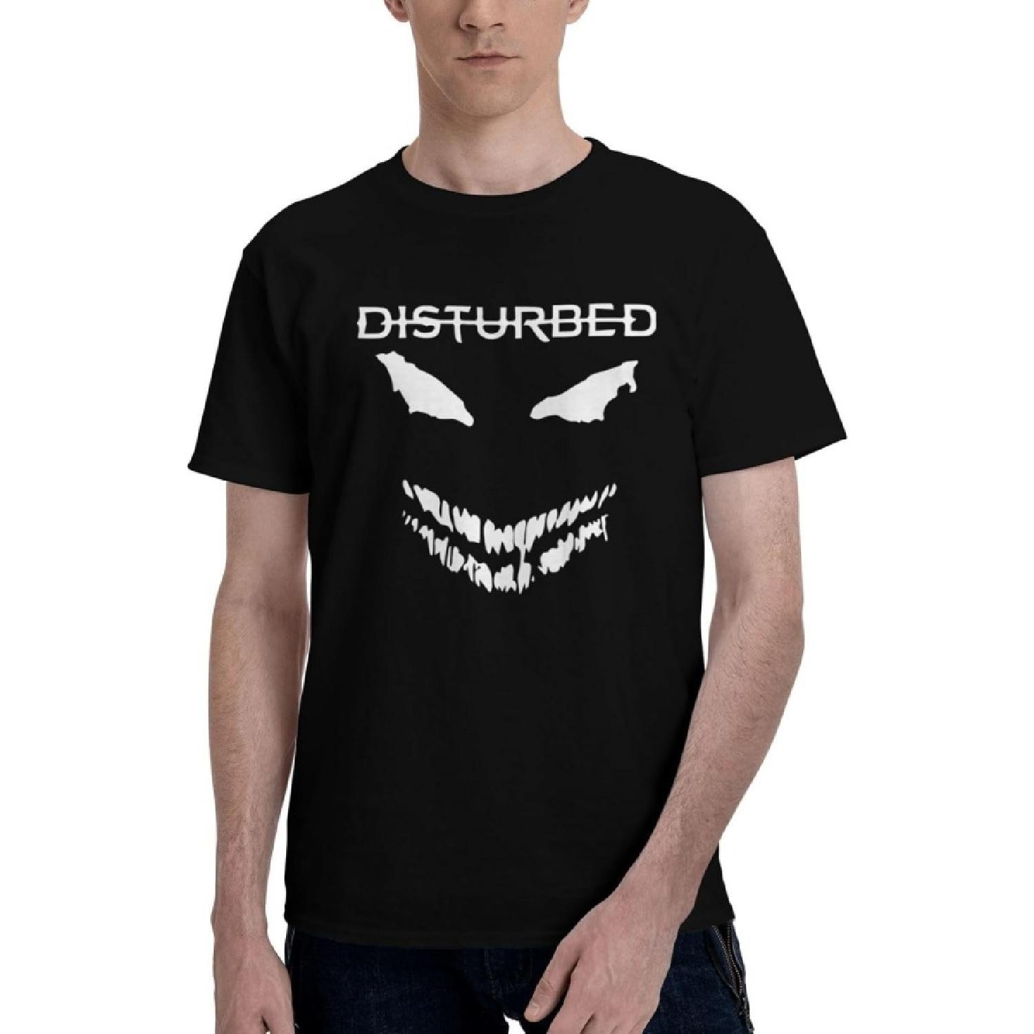 

JOISOMI Men s t-Shirt Disturbed Band Crew Neck Short Sleeve T-Shirt Cotton Running Shirts XXXXXL різнокольоровий