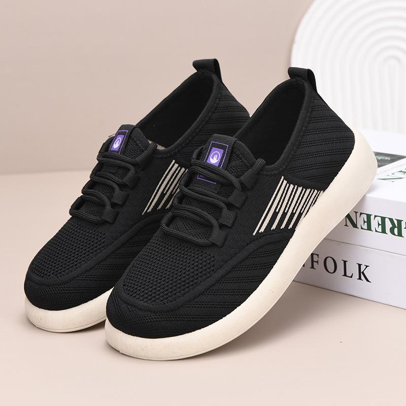 Shoes Women's Spring New Fashionable Versatile Single Shoes Women's Mesh Breathable Lazy Comfortable Lightweight Wear-resistant Women's Shoes