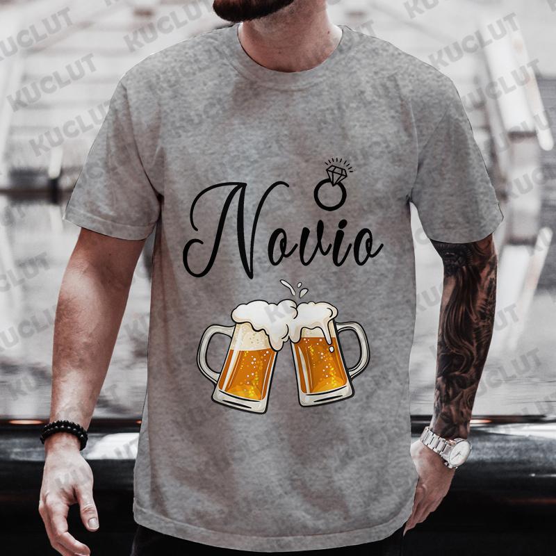 Spanish Evg Team Groom Man T-shirt Boyfriend Single Farewell Oversized Clothing Bachelor Party Beer Graphic Tops Wedding Tees