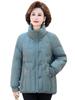 Down jacket female middle-aged and elderly mother winter clothing embroidery foreign gas thickened warm grandma white duck down stand-up collar jacket