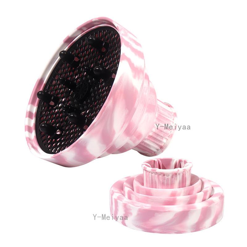 1PC Gradient Foldable Silicone Hairdryer Diffuser Cover Temperature Resistant Silica Hairdressing Curly Styling Hair Salon Tool