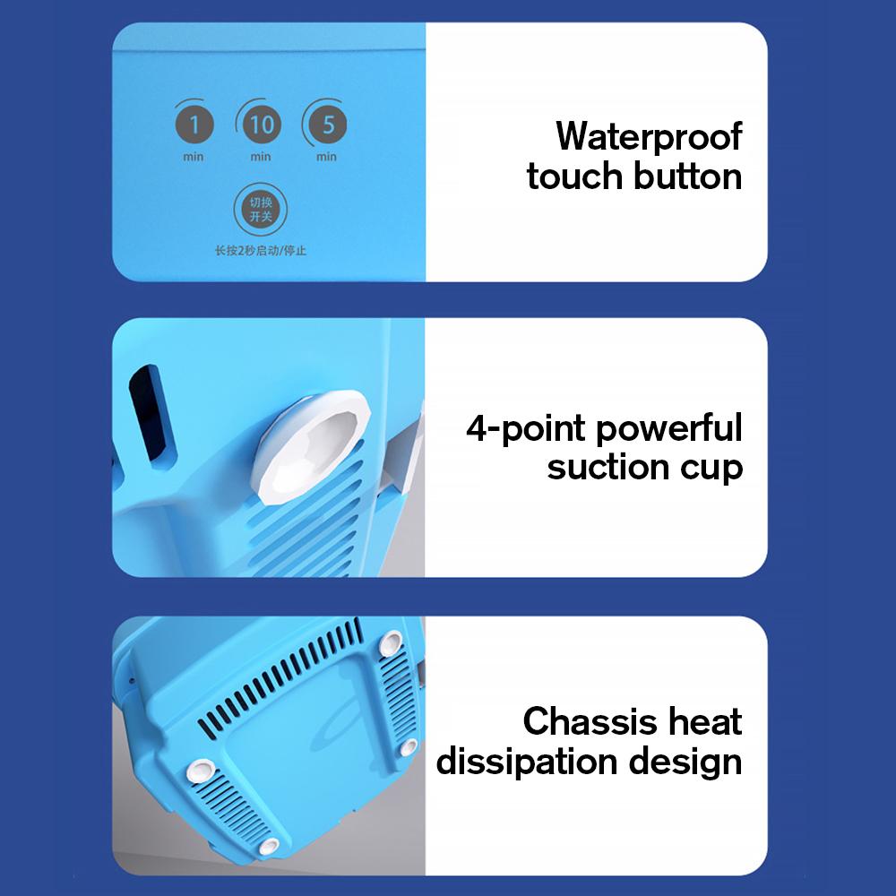Портативная складная мини-стиральная машина для одежды с сушильным ведром Blue Light — фото 6