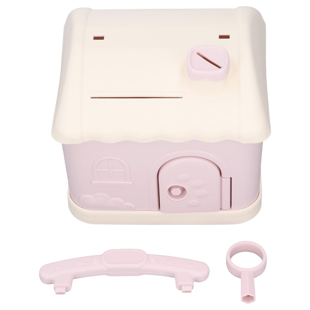 House Piggy Bank Cartoon House Design Develop Saving Habits Plastic Kids Piggy Bank for