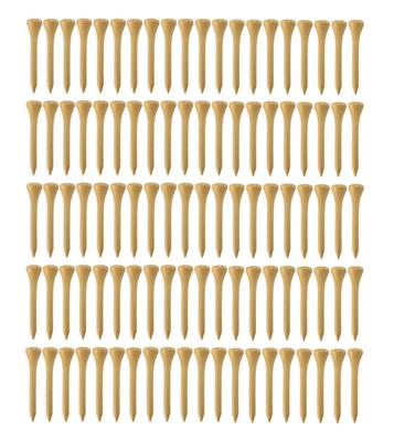TSUCIA Golf Tees 100 Pieces Natural Bamboo Bamboo Tees 42mm/54mm/70mm/83mm