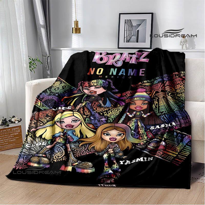 Bratz kawaii printed blanket Picnic blanket Warm blankets Outdoor Blanket Home bed linings blankets for beds Birthday Gift