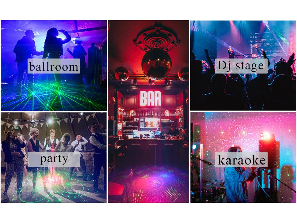 USB Sound-Activated LED Mini Laser Stage Light