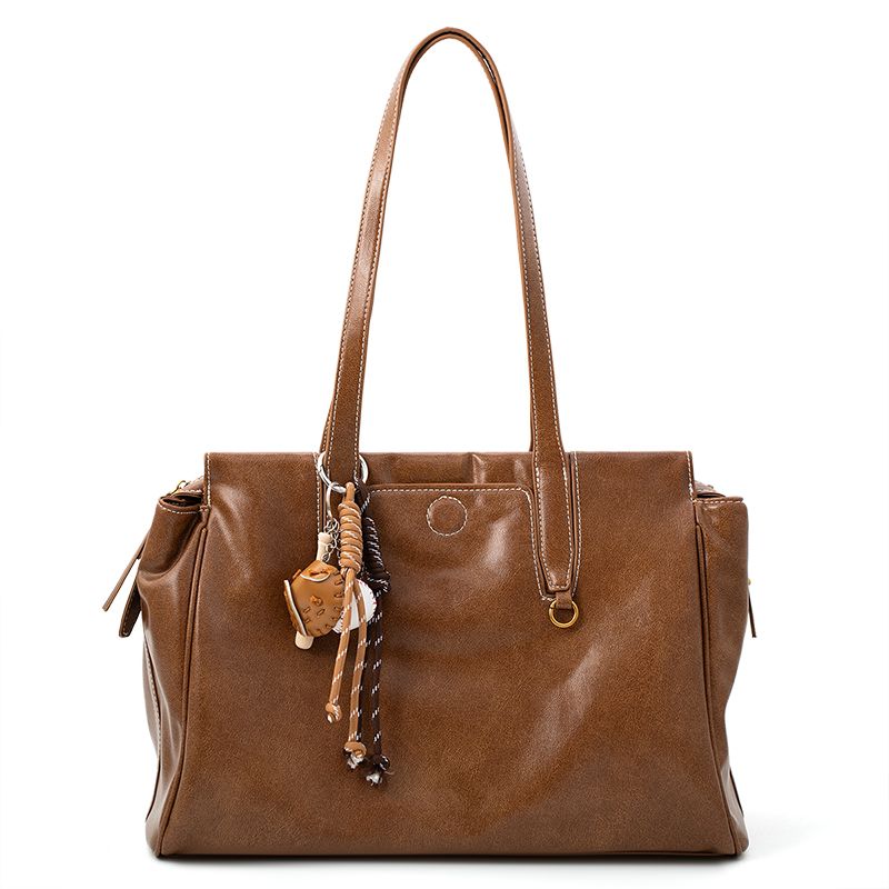 

Retro Lu Xiaoxiao Same Briefcase Shoulder Skeleton-Skin Sandalwood(Complimentary baseball ornaments)