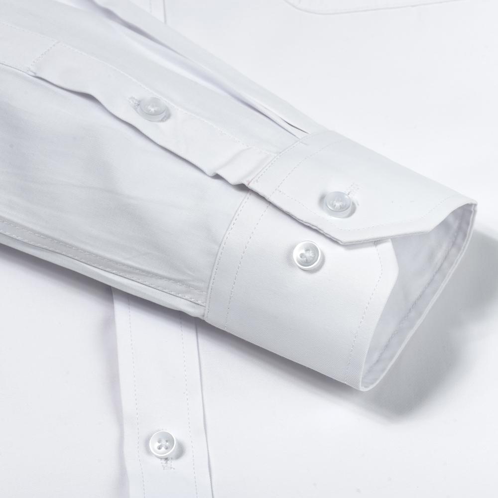 Pánská košile s dlouhým rukávem s mao límcem (Mandarinský límec) Košile s jednou náprsní kapsou Smart Casual Regular-fit Business Office Pánské oblečení