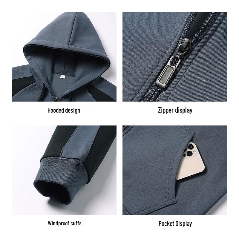 Jeanswest Men's Hooded Windproof Jacket