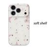 Glittering Pink Bow Starry Pattern Graphic Art Film Aesthetic Protective Shockproof Bumper Phone Case Cover For iPhone 14 15 16 Pro Max Plus