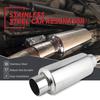 1pcs Universal 2.5" Stainless Steel Exhaust Muffler Resonator Tail Tube Silencer Car Muffler Pipe Exhaust System 12 inch Long