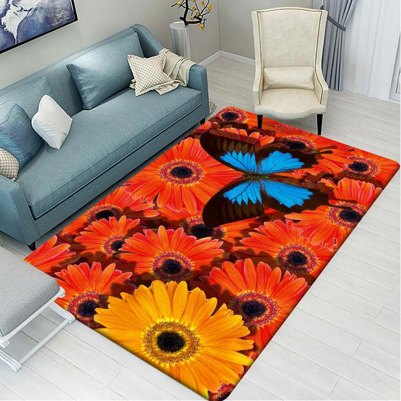 Bunte Schmetterlings-Eingangstürmatte, Innenteppich, Schlafzimmer, Wohnzimmer, Bodenmatte, Badezimmer, rutschfester Teppich