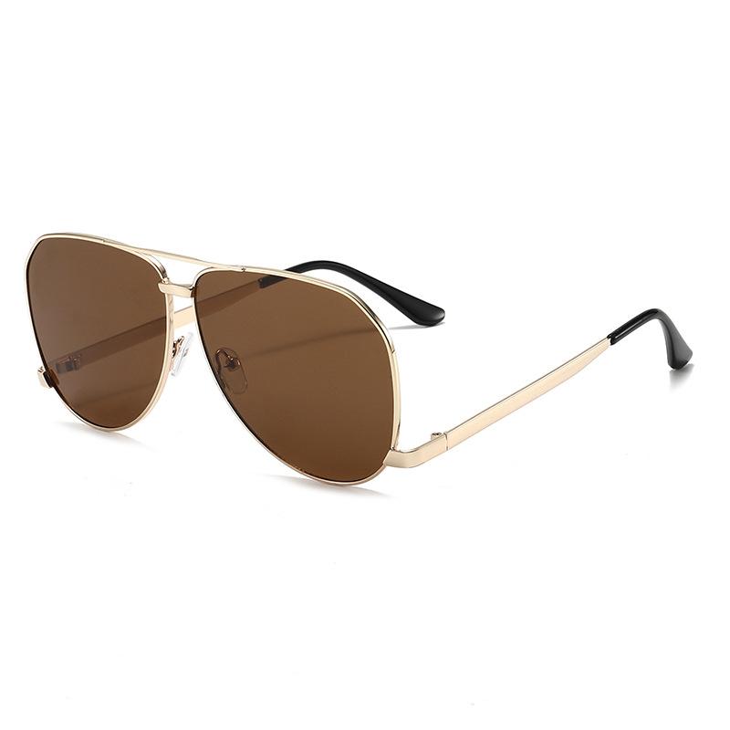 JYL TS Halara oversized aviator sunglasses, double bridge metal shades, UV protection eyewear