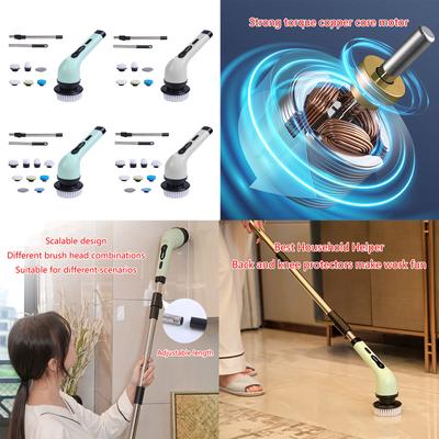 Electric Spin Cleaner Kitchen Bathroom Sink Cleaning Gadget Bathtub Tile Brush Wireless Electric Cleaning Brush