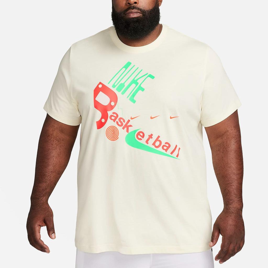 Nike Swoosh Letter Print Ribbed Crew Neck Short Sleeve T-Shirt Men Tops Off-White FN0809-113