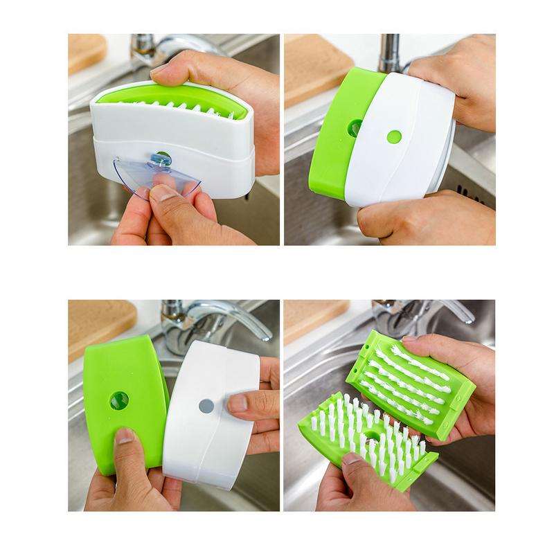 Fork Spoon Brush Cleaner Scrubber Kitchen Helper Cooking Tools Cutlery Gadget