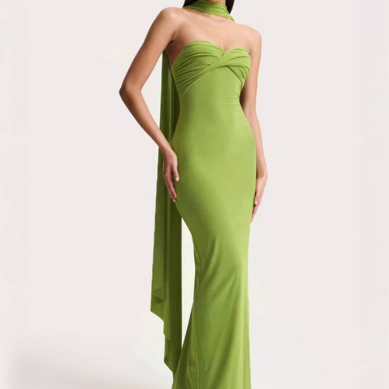Summer Wrap Dress With Milk Silk Fabric For Casual And Party Wear