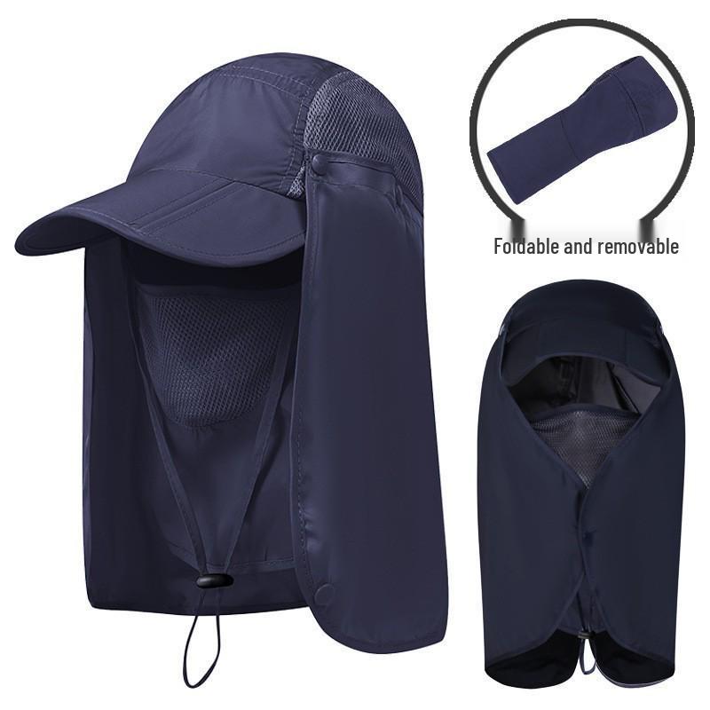 Men's Summer Sun Hat with UV Protection & Face Cover for Outdoor Activities