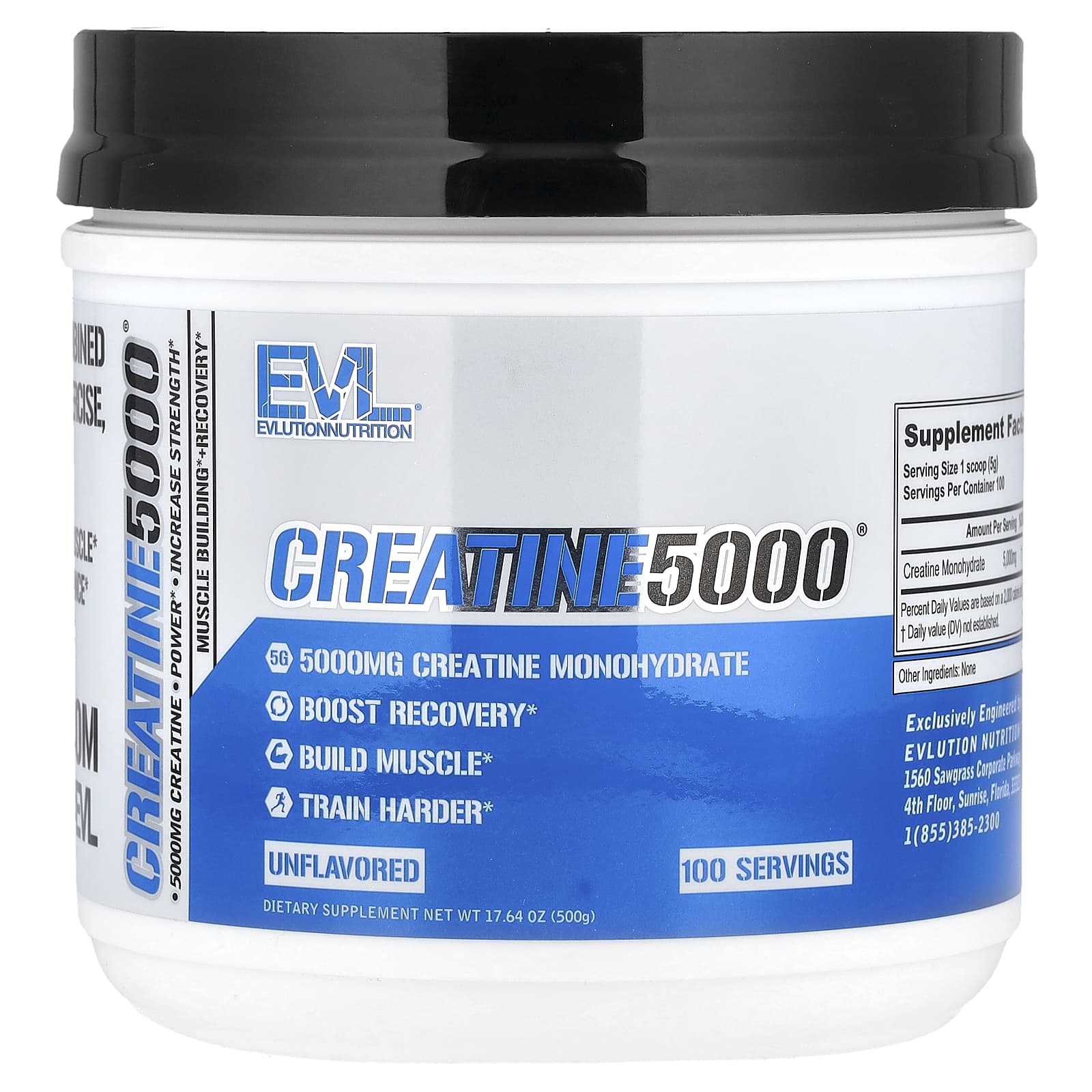 

Creatine5000®, Unflavored, 500G (17.64Oz)