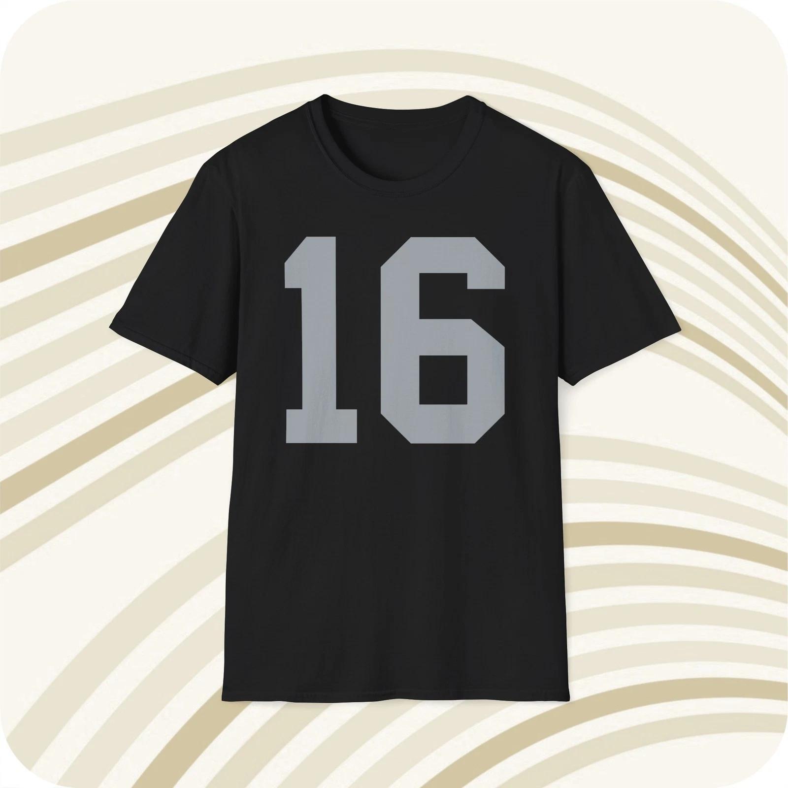 

Jim Plunkett Oakland Raiders #16 NFL Jersey T shirt - Front & Back Print XL