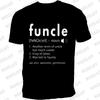 Mens Funcle Shirt Funny Uncle Definition T-Shirt Uncle Gift T Shirt Graphic Shirts Casual Short Sleeved Black Tee Shirts Tops