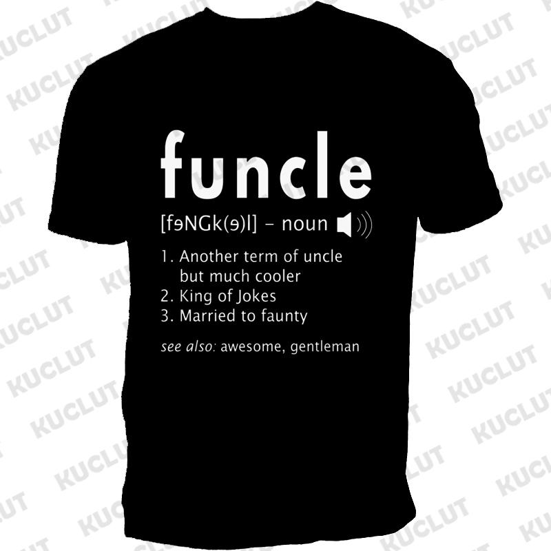 Mens Funcle Shirt Funny Uncle Definition T-Shirt Uncle Gift T Shirt Graphic Shirts Casual Short Sleeved Black Tee Shirts Tops
