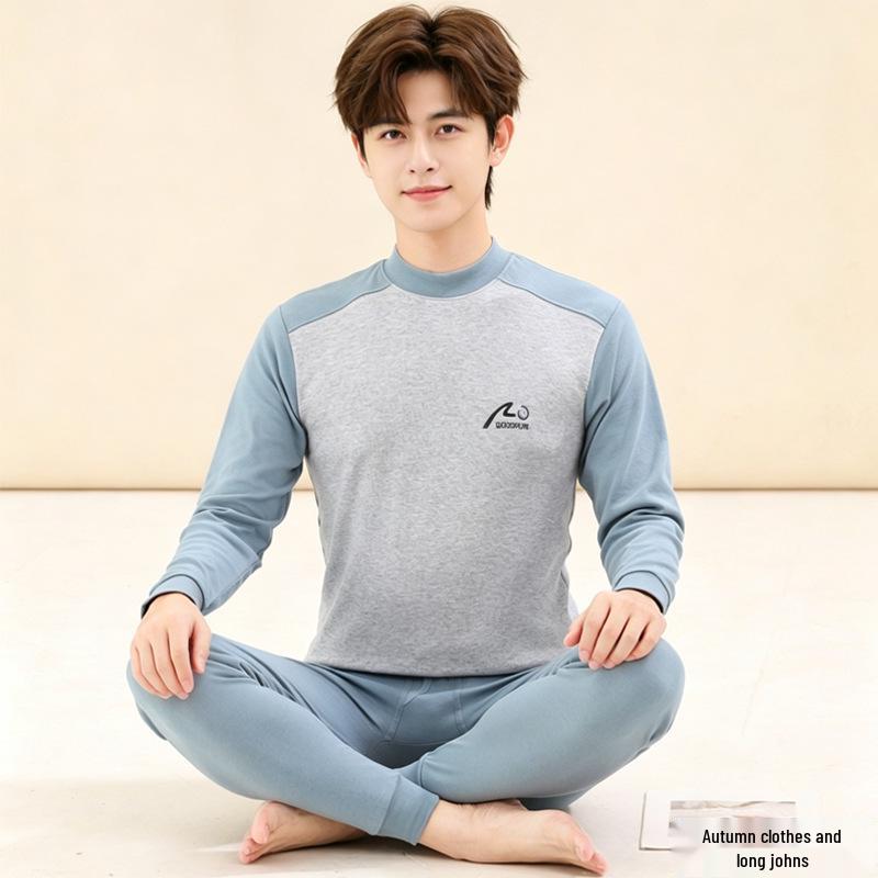 Children's Cotton Wool Thermal Long Johns Set for Boys & Teens - Medium to Large Sizes, Autumn