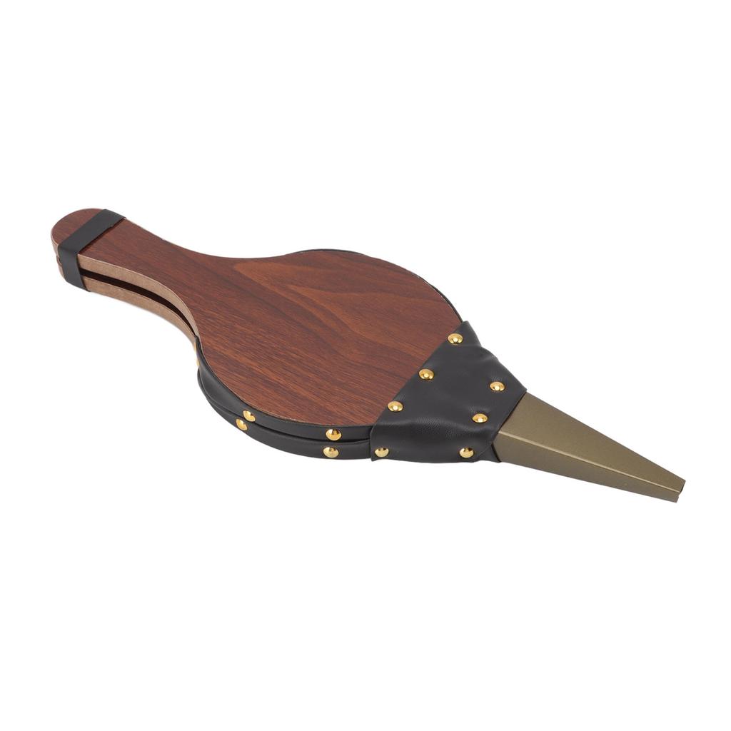 Wood Bellows 15.0 X 5in Fireplace Bellows Manual Air Blower Fireplace Tools with Hanging Strap for Outdoor Camping BBQ