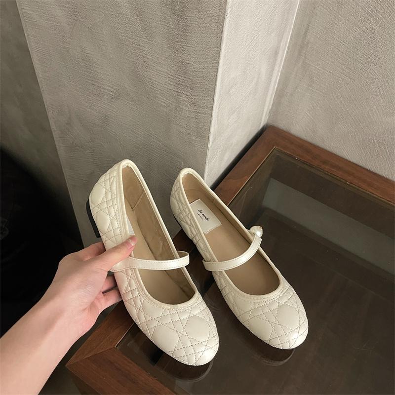 

Fashion IPPEUM Ballet Flats Shoes Round Toe PU Leather Black Mary Janes Ballerinas Zapatos Mujer 225 белый
