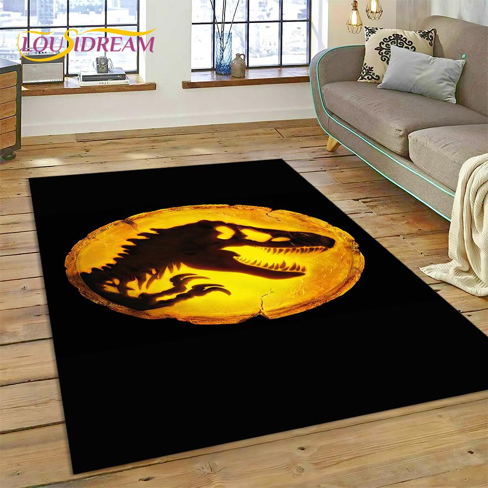 3D Cartoon Jurassic Park Dinosaur Dino Rug Carpet for Living Room Bedroom Decor,floor Mat Non-slip Decoration for Sofa Doormat