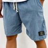 European and American Slim Black-stamped Summer Corduroy Five-pocket Shorts for Men, Casual Pants, Breathable and Comfortable, Trendy Fashion.
