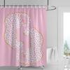 Artistic Tiger Print Shower Curtain Waterproof Bathroom Decorative Animal Theme Partition Curtain with 12 Hooks 240x180cm